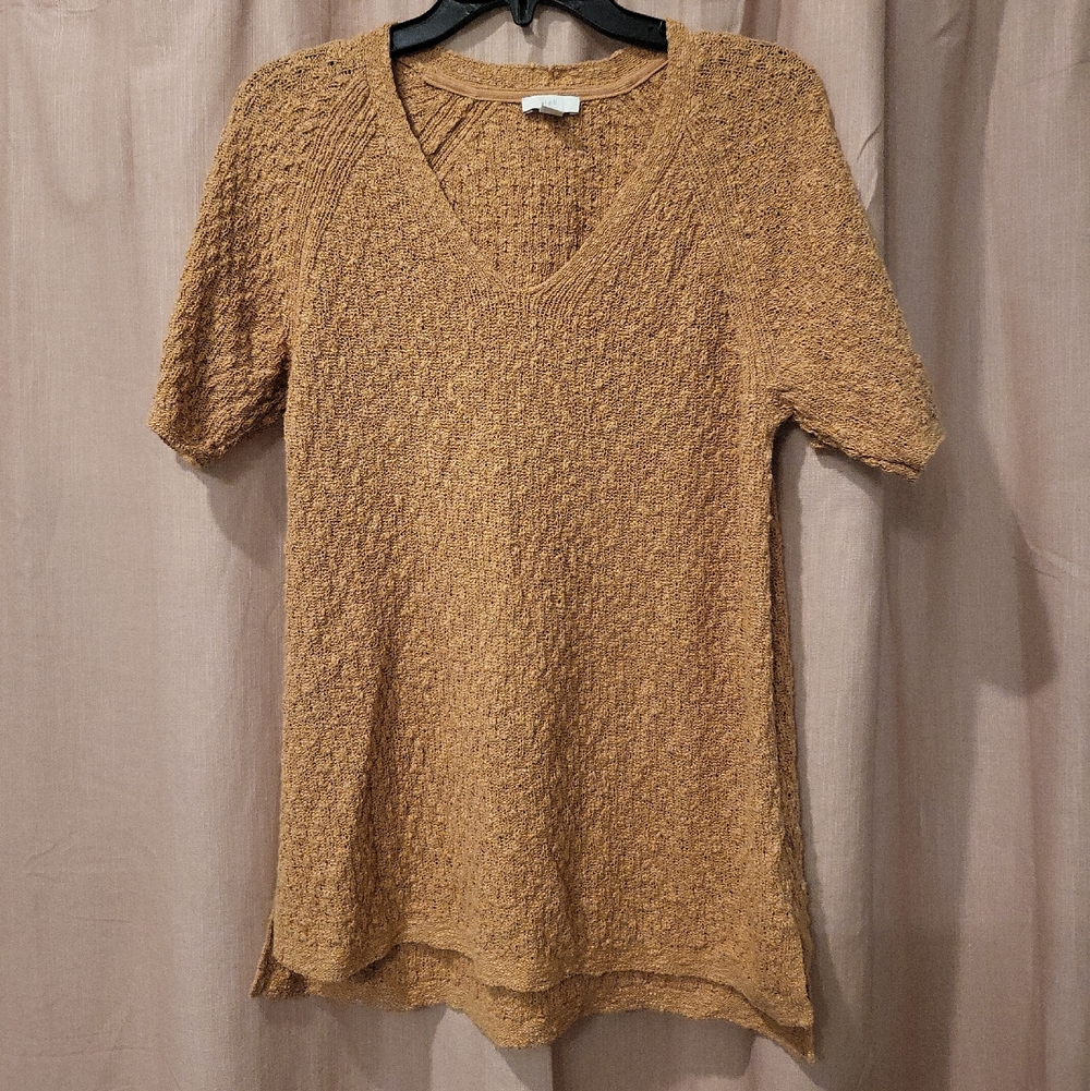 J. Jill Textured V-Neck Tunic in Camel